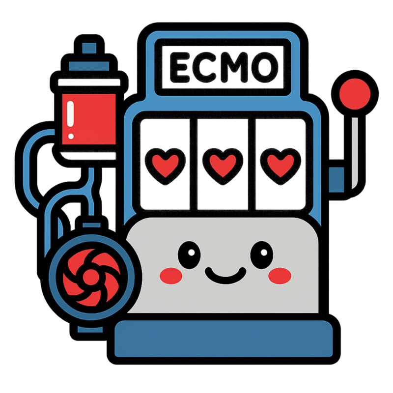 ECMO Slot Machine Sticker — Snarky Organs vinyl medical decal