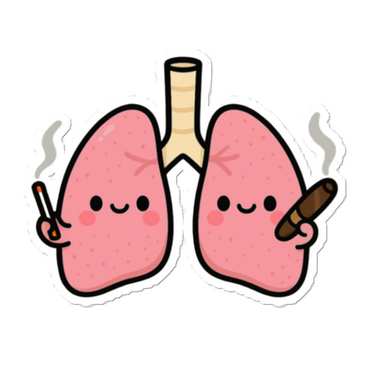 Smoking Lungs Sticker color option 2