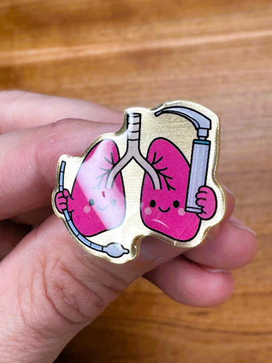Lung Laryngoscope Enamel Pin color option 2