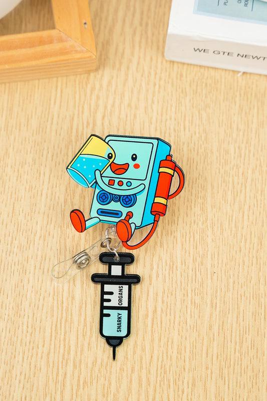 Kidney Nephrology Badge Reel - Retractable Nephrology ID Holder
