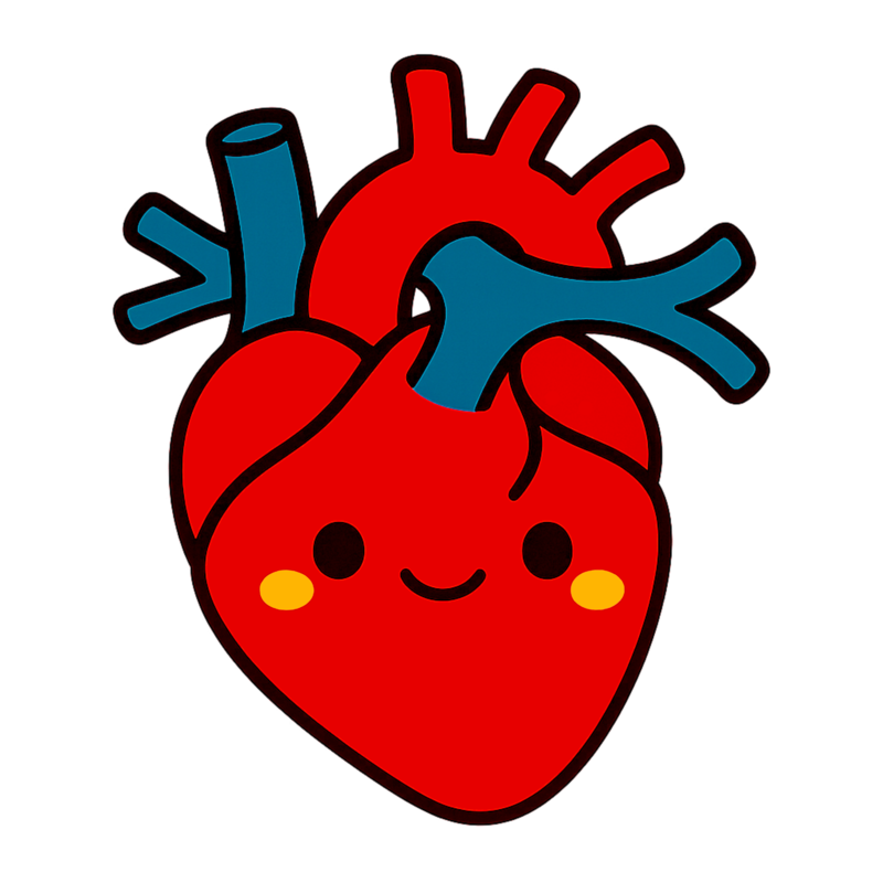 Heart Sticker — Snarky Organs vinyl medical decal