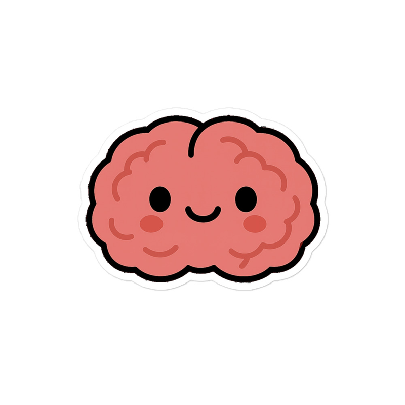 Innocent Brain Sticker on laptop
