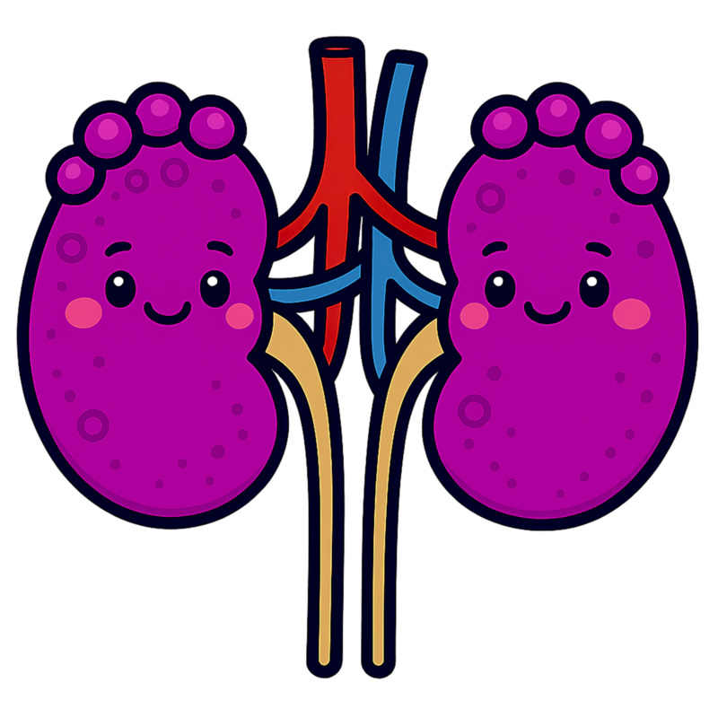 Kidney Sticker — Snarky Organs vinyl medical decal