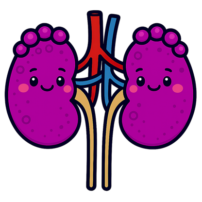 Kidney Sticker — Snarky Organs vinyl medical decal