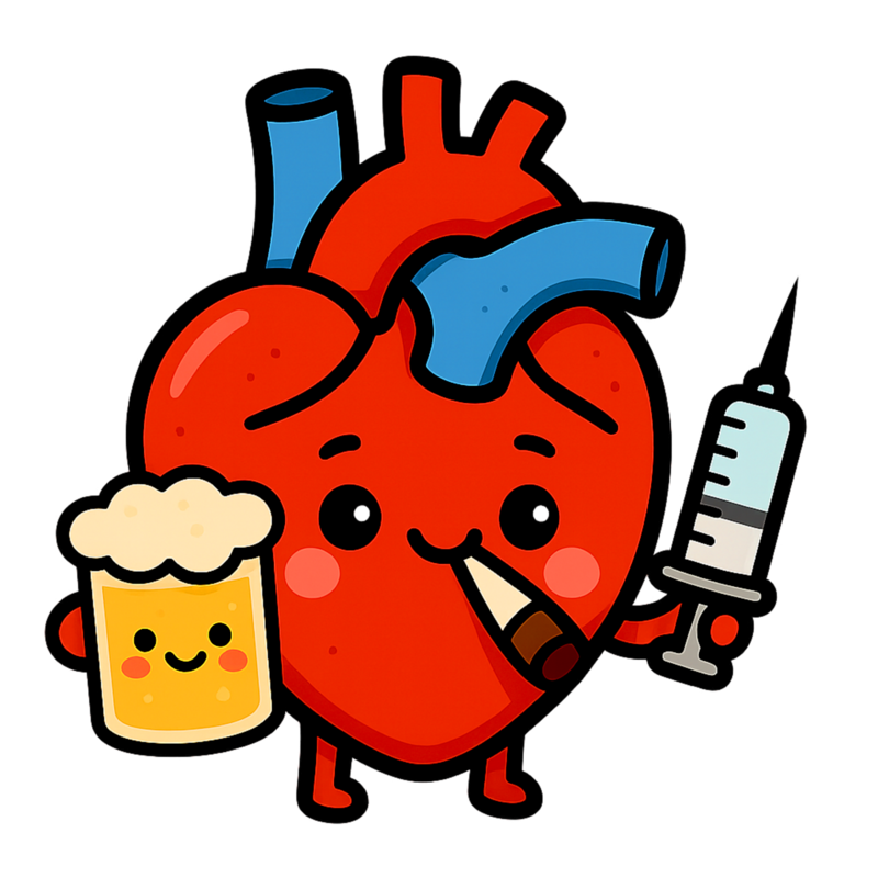 Sinful Heart Tumbler — Snarky Organs insulated travel mug