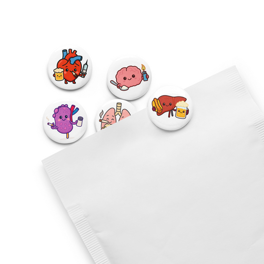 Sinful Anatomy Pin Pin Button close-up