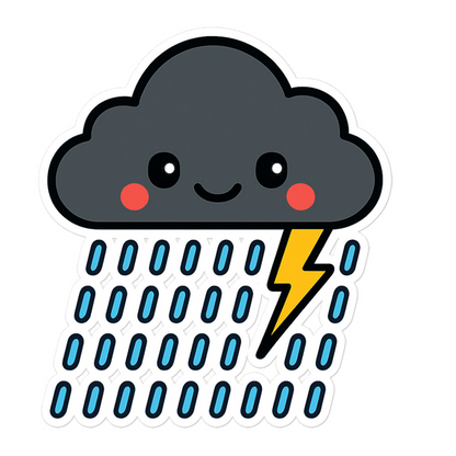 Black Cloud Sticker detail view