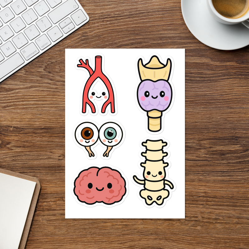 Funny Sticker Sheets, Sticker Sheet individual sticker detail