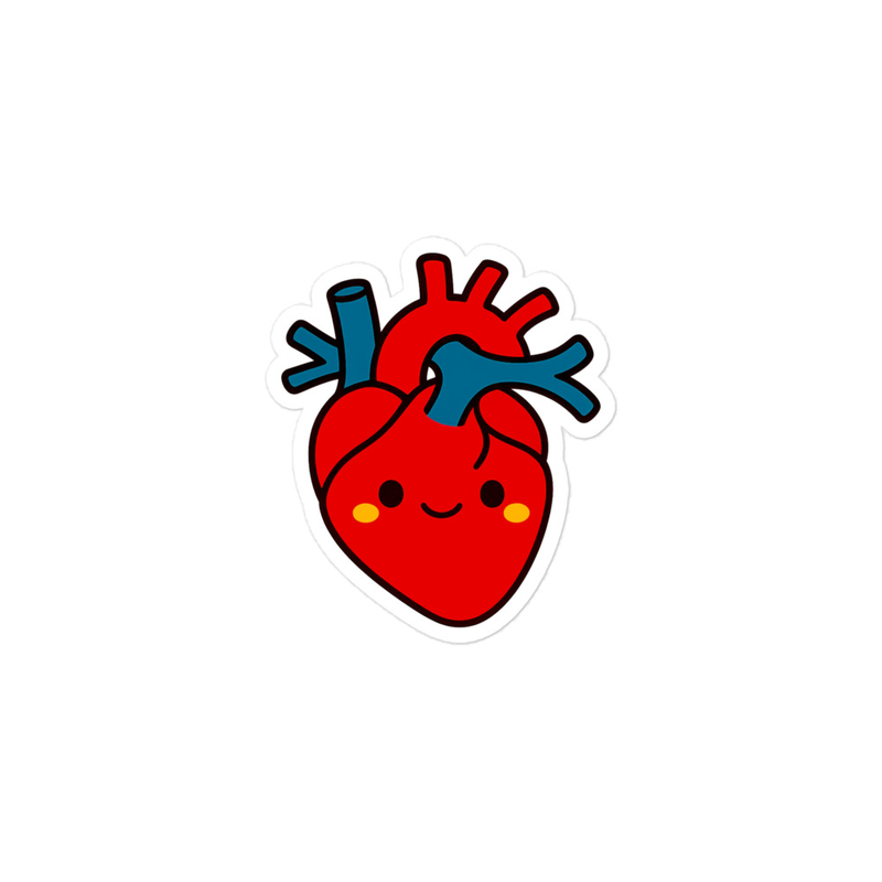 Heart Sticker size comparison