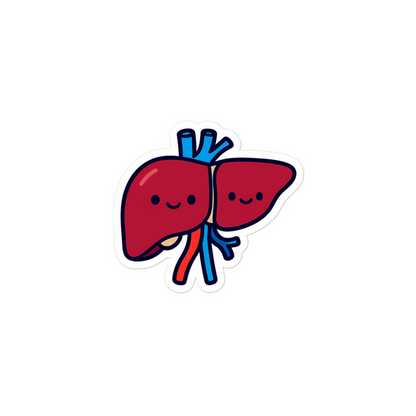 Healthy Liver Sticker size comparison