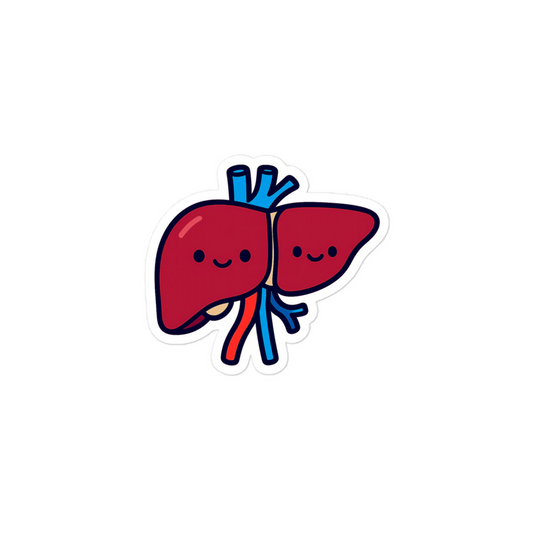 Healthy Liver Sticker size comparison