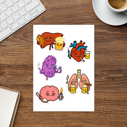 Funny Sticker Sheets, Sticker Sheet individual sticker detail