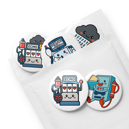 Snarky Machines Pin Pin Button close-up