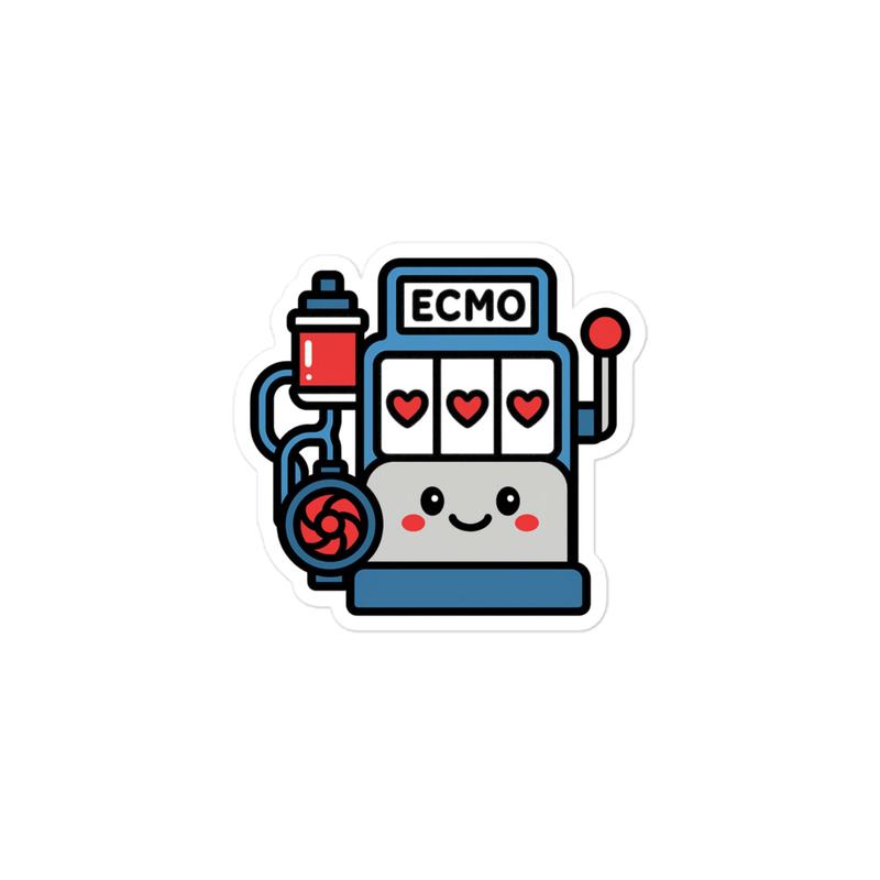 ECMO Slot Machine Sticker size comparison