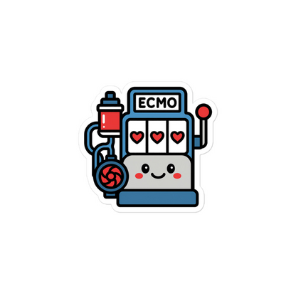 ECMO Slot Machine Sticker size comparison