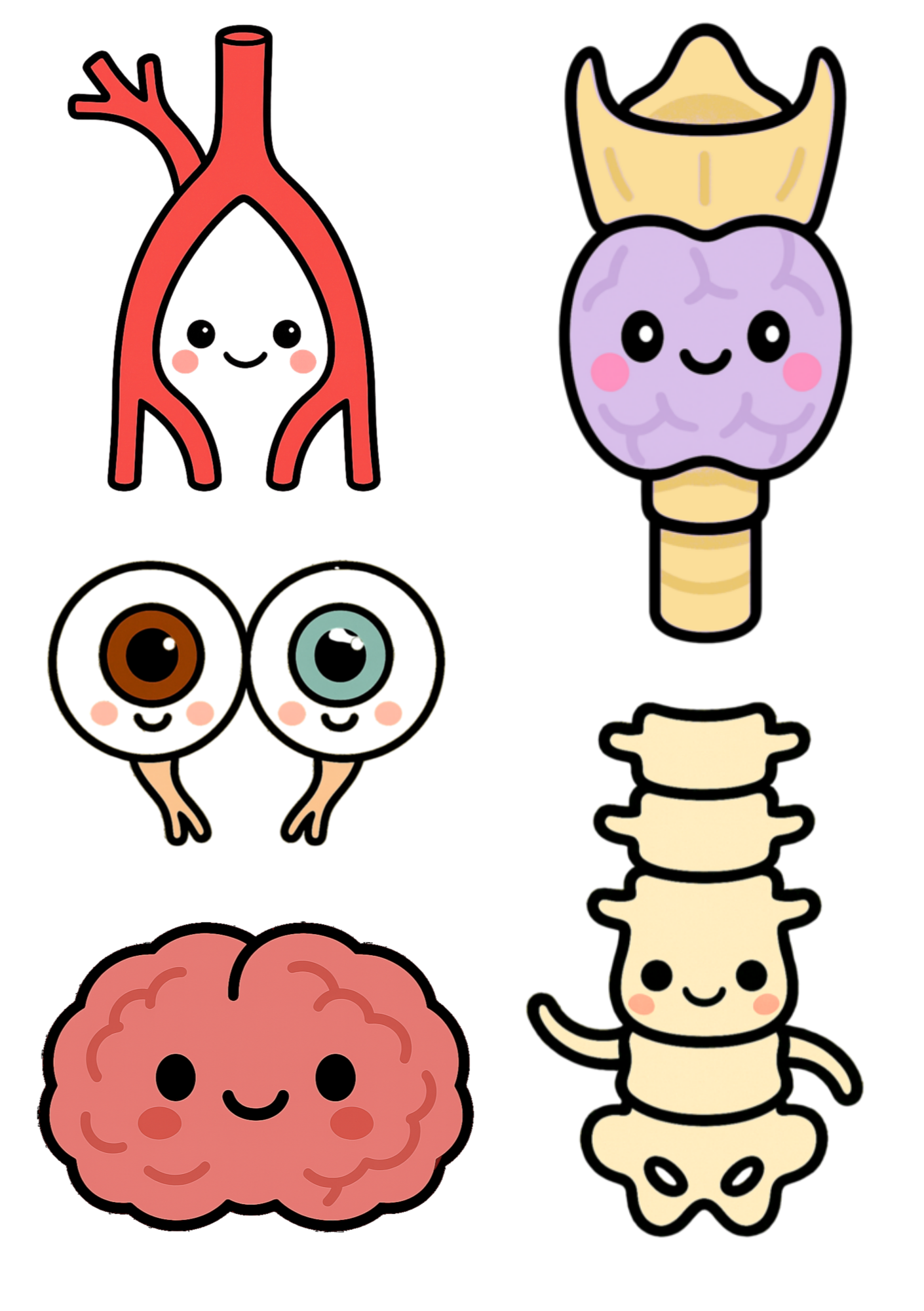 Funny Sticker Sheets, Sticker Sheet — Snarky Organs multi-design medical stickers
