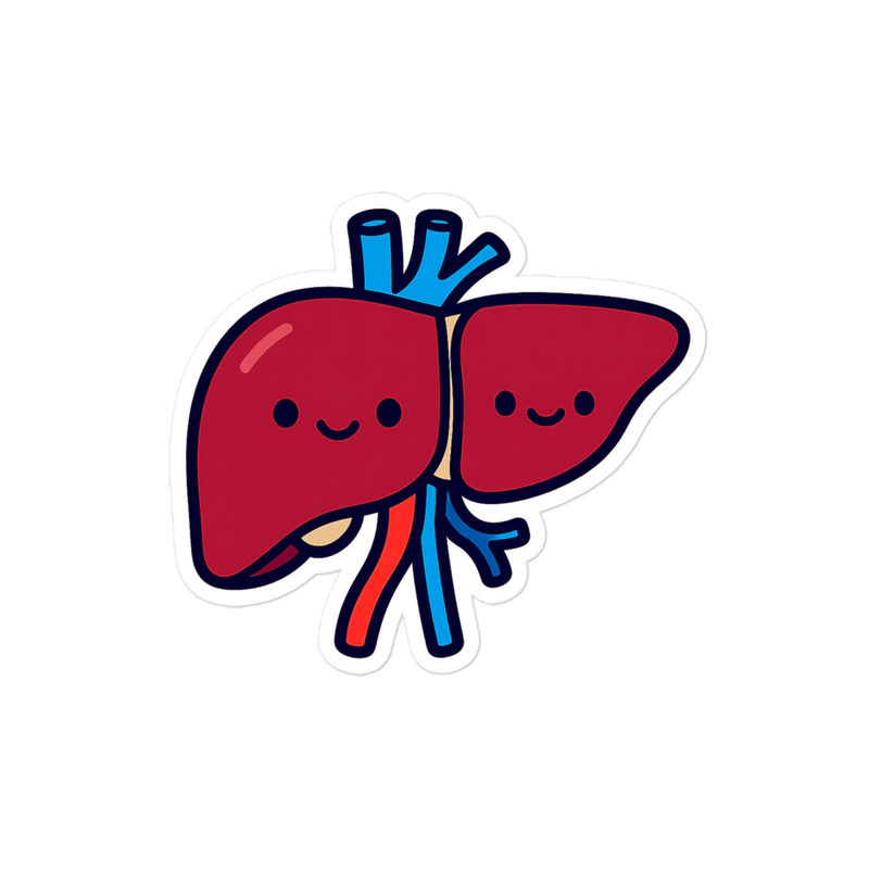 Healthy Liver Sticker on laptop