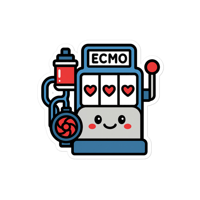 ECMO Slot Machine Sticker on laptop