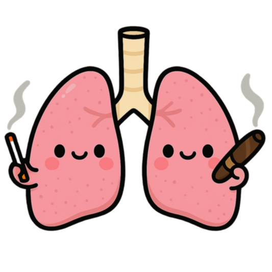 Smoking Lungs Sticker color option 1
