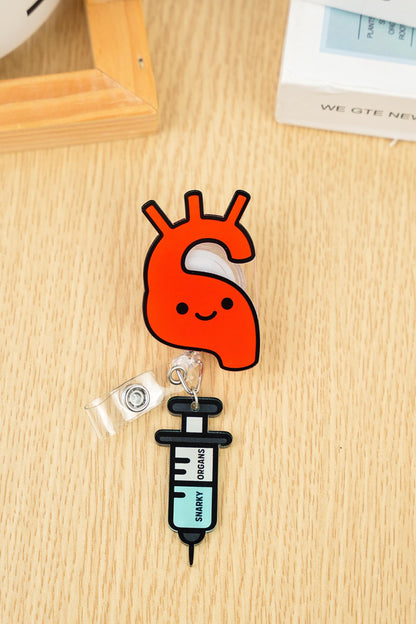 Aorta Cardiac Surgery Badge Reel - Retractable Cardiology ID Holder