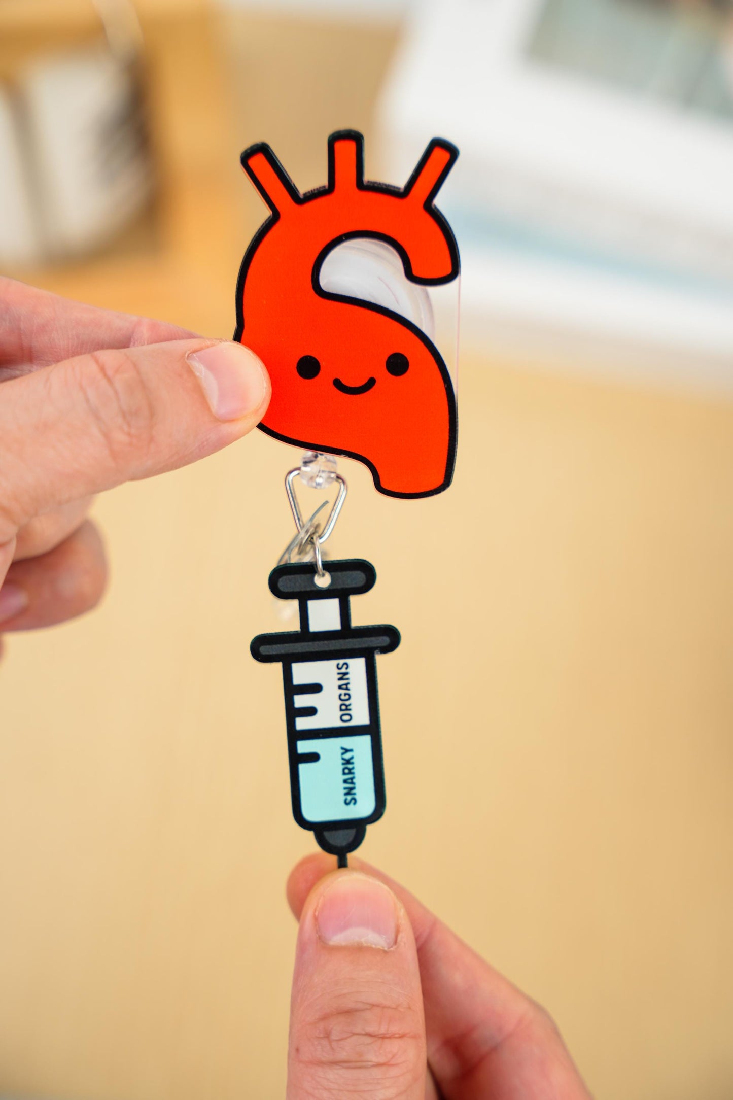 Aorta Cardiac Surgery Badge Reel - Retractable Cardiology ID Holder