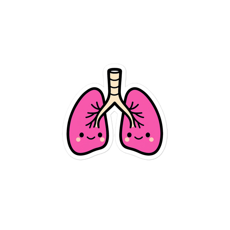 Lung Sticker size comparison