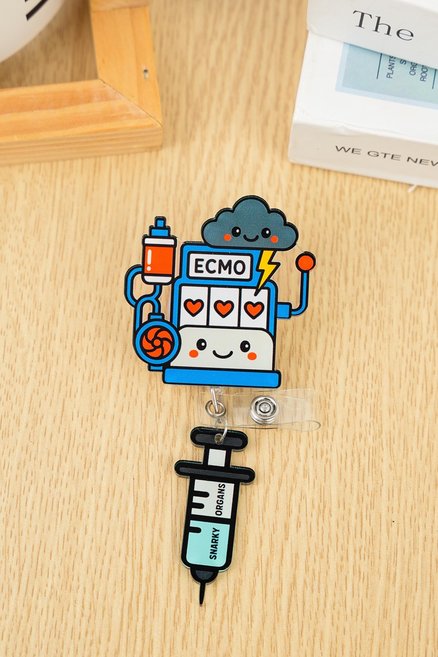 Cardiology ECMO Badge Reel - Retractable ICU ID Holder