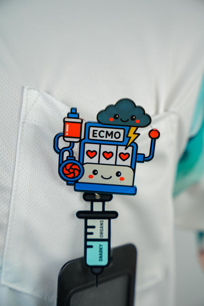 Cardiology ECMO Badge Reel - Retractable ICU ID Holder