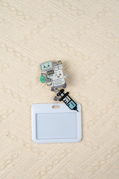 Anesthesia Machine Badge Reel - Retractable Anesthesia ID Holder