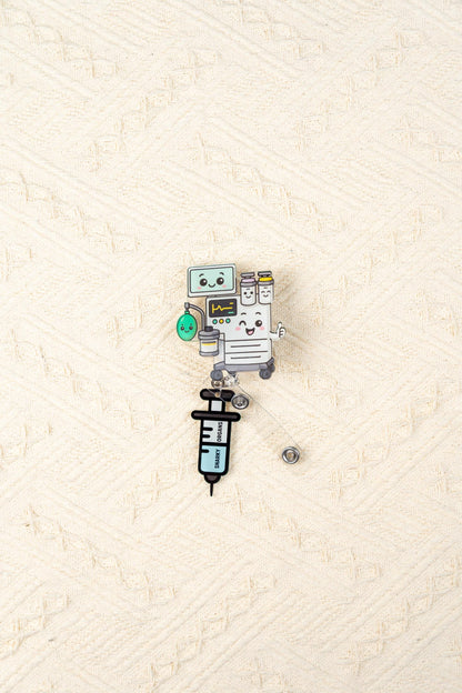 Anesthesia Machine Badge Reel - Retractable Anesthesia ID Holder