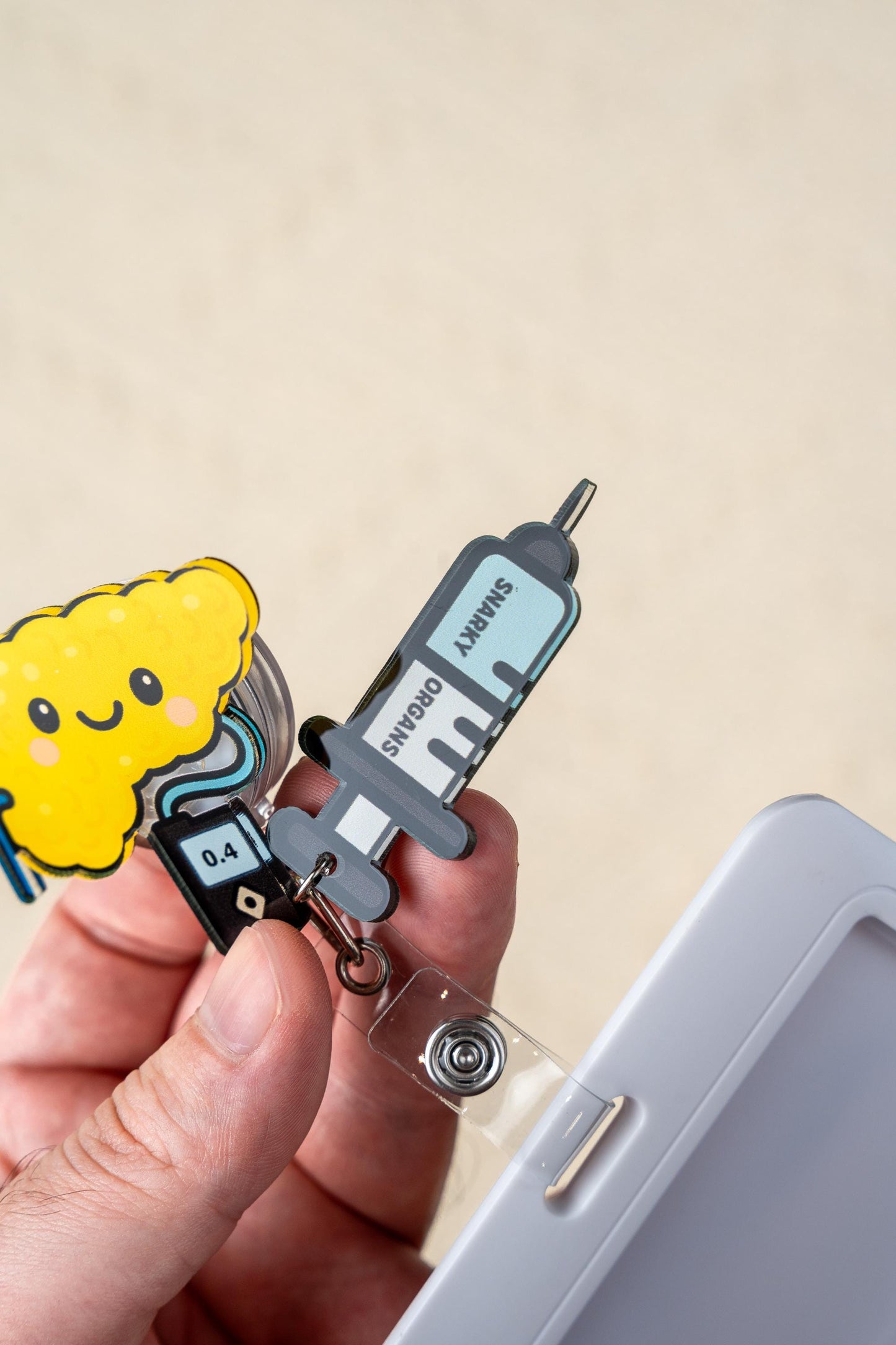 Pancreas Insulin Pump Badge Reel - Retractable Endocrinology ID Holder