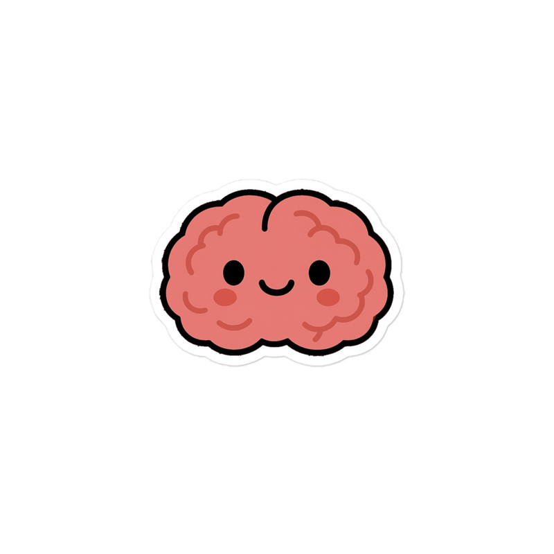 Innocent Brain Sticker size comparison