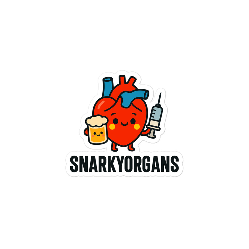 SnarkyOrgans Logo, Bubble-free Sticker size comparison