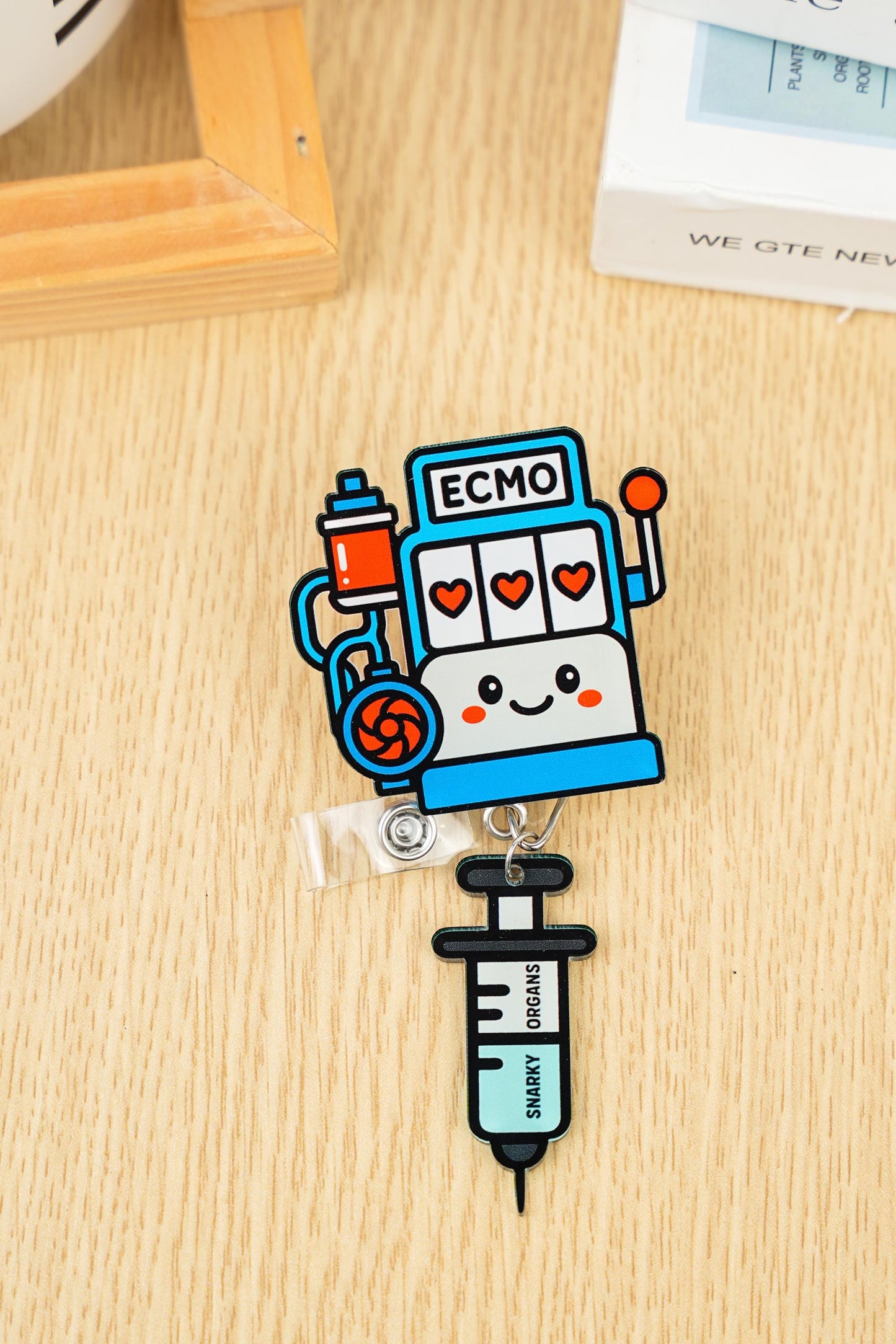 ECMO Slot Machine Badge Reel - Retractable ICU ID Holder