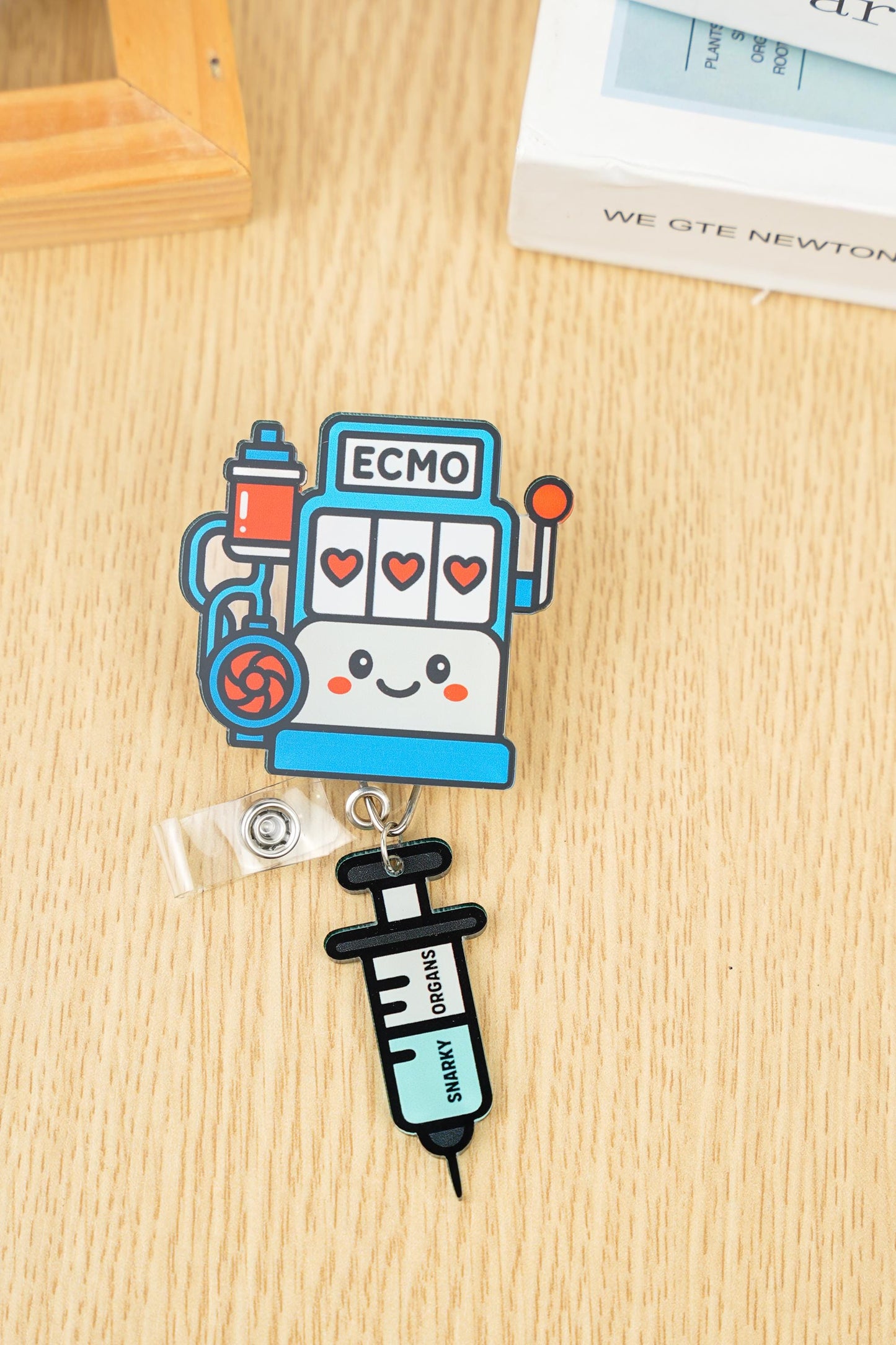 ECMO Slot Machine Badge Reel - Retractable ICU ID Holder