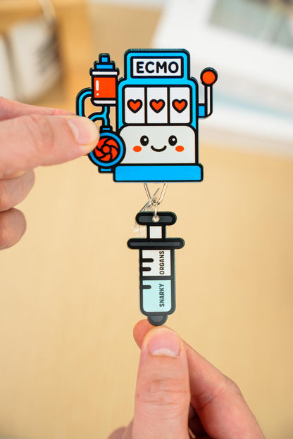 ECMO Slot Machine Badge Reel - Retractable ICU ID Holder