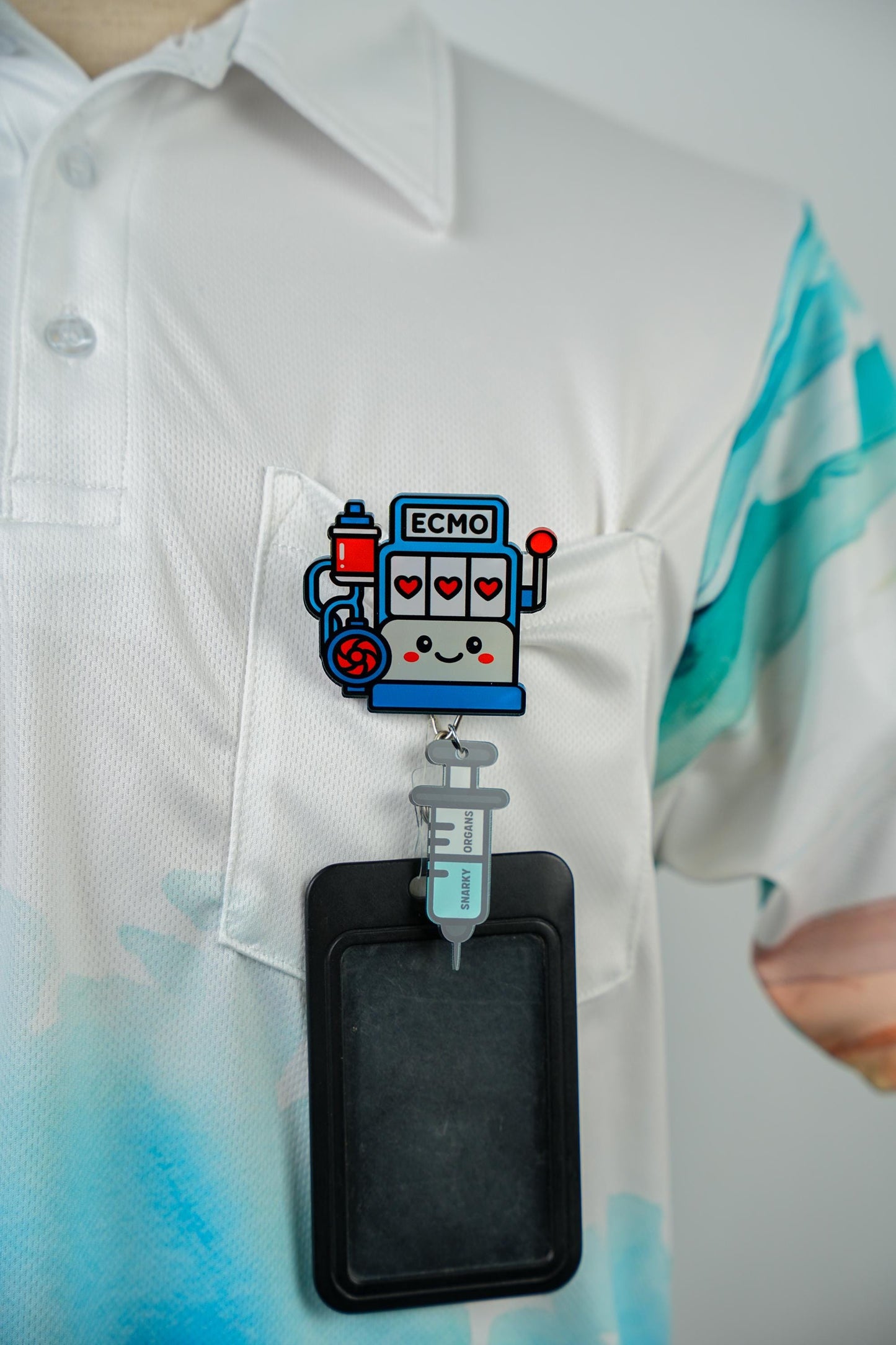 ECMO Slot Machine Badge Reel - Retractable ICU ID Holder