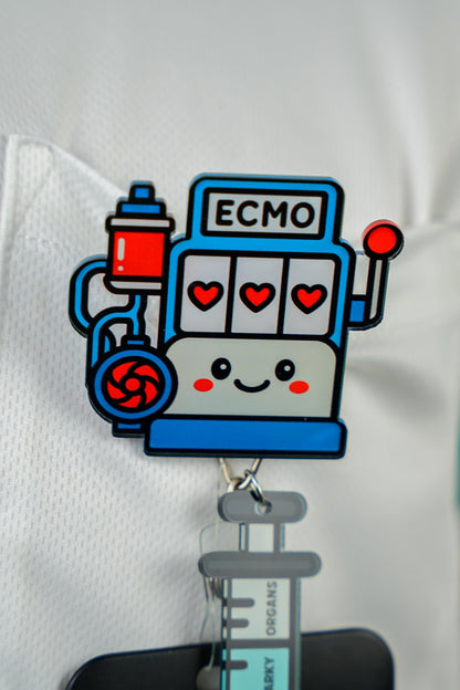 ECMO Slot Machine Badge Reel - Retractable ICU ID Holder