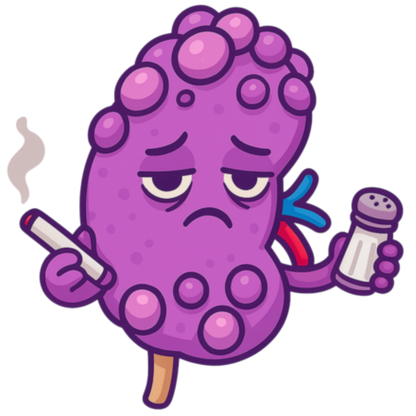 Sick Kidney Sticker color option 1