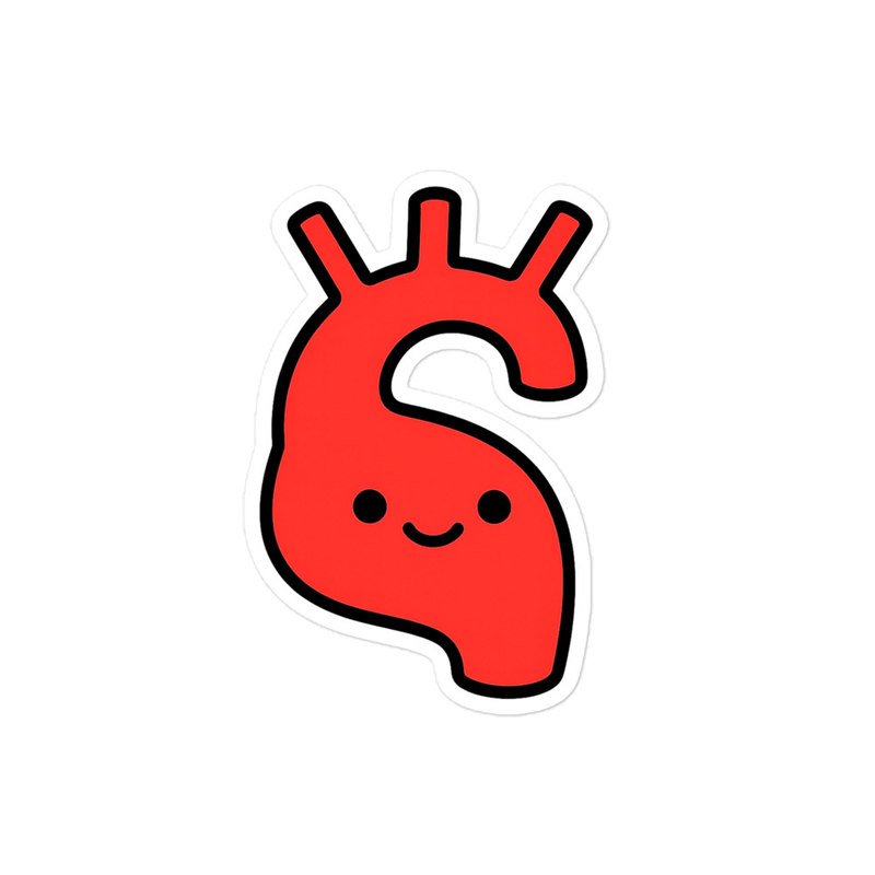 Aorta Sticker on laptop