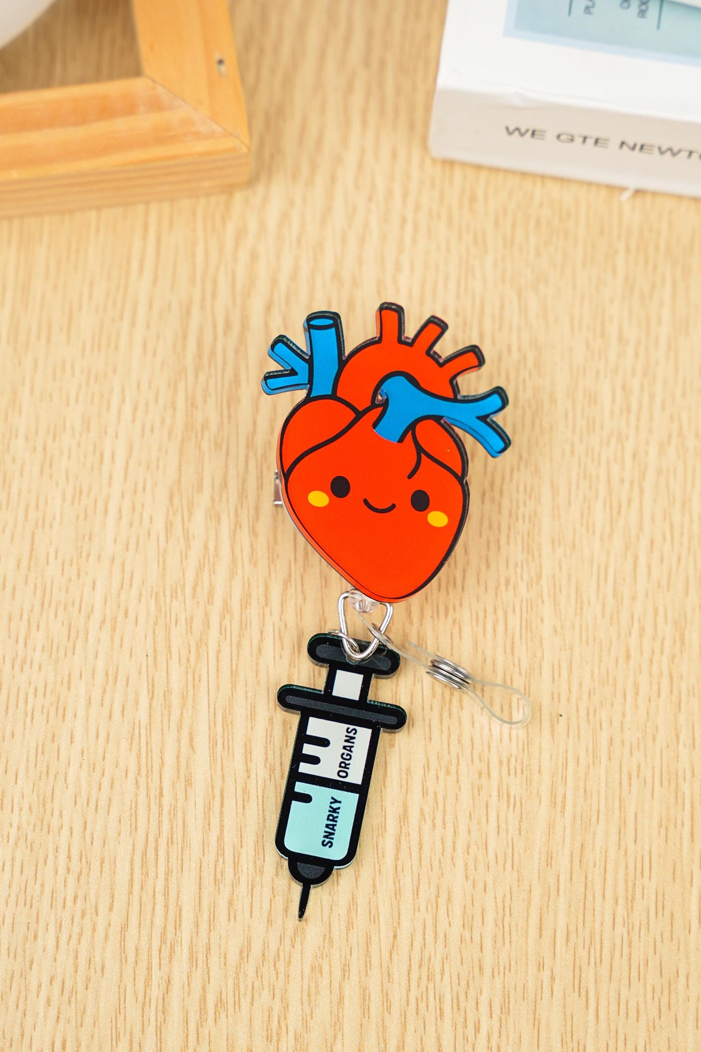Heart Anime Badge Reel - Retractable Cardiology ID Holder