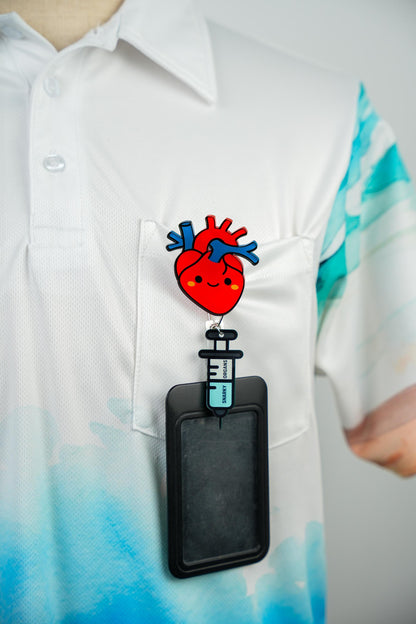 Heart Anime Badge Reel - Retractable Cardiology ID Holder