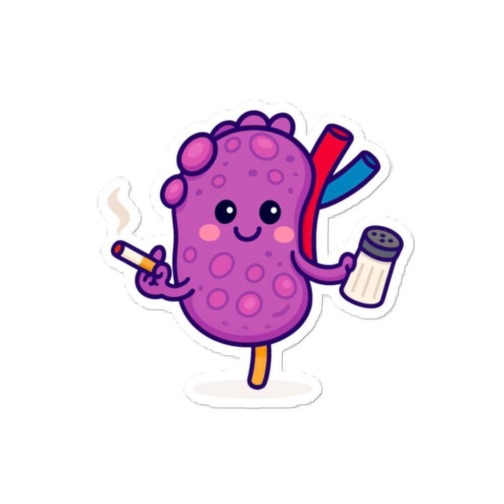 Kidney Vinyl Sticker - Funny Nephrology Nurse Gift