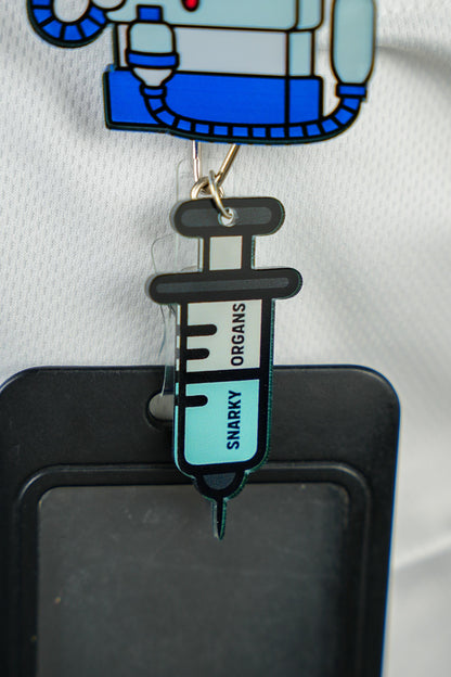 Ventilator Lung Badge Reel - Retractable Respiratory Therapy ID Holder