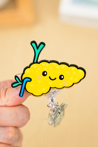 Pancreas Badge Reel - Retractable Endocrinology ID Holder