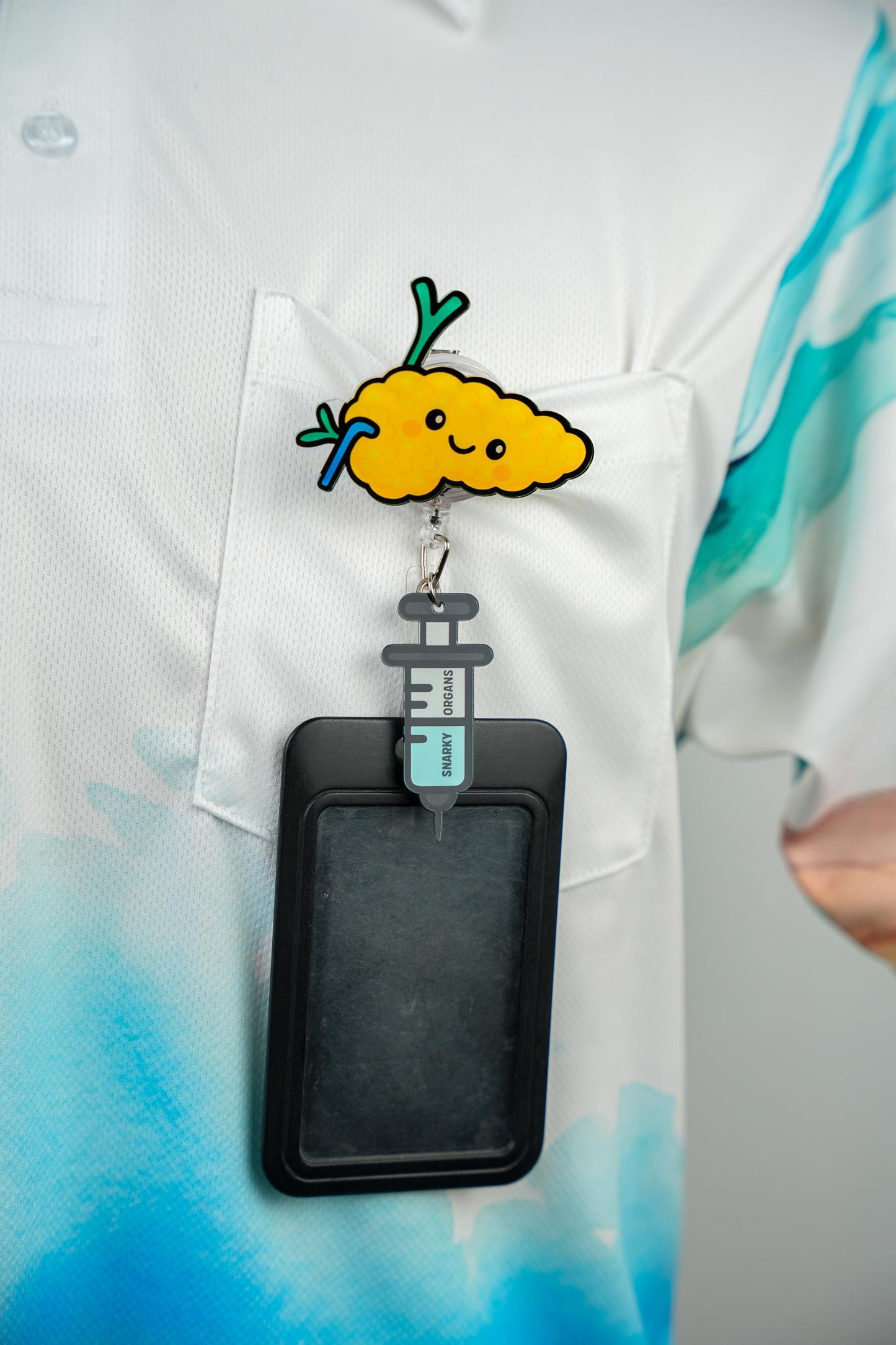 Pancreas Badge Reel - Retractable Endocrinology ID Holder