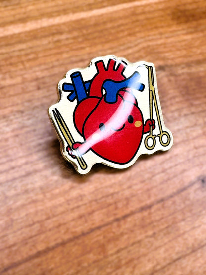 Cartoon Heart Enamel Pin color option 3