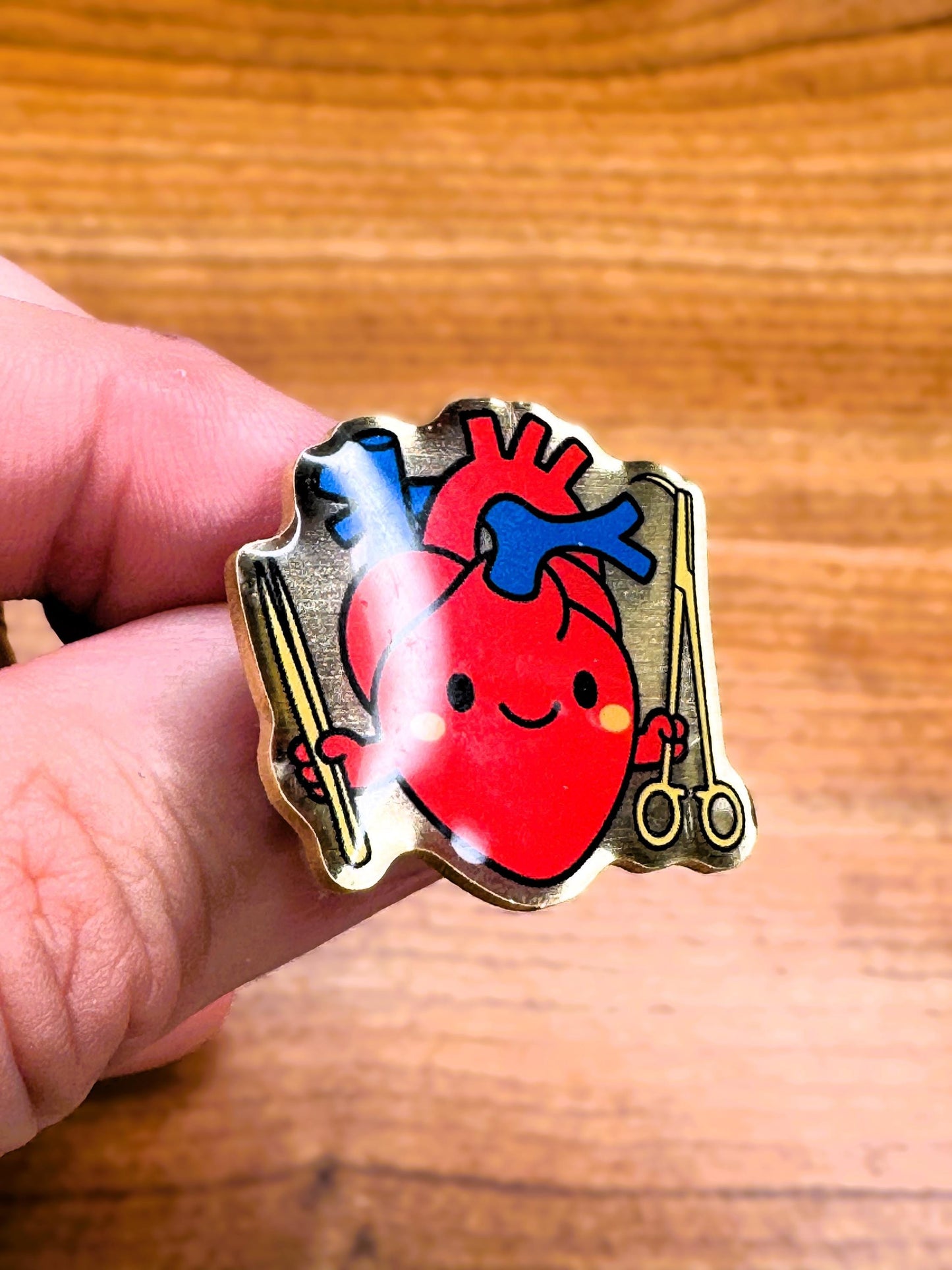 Cartoon Heart Enamel Pin color option 6