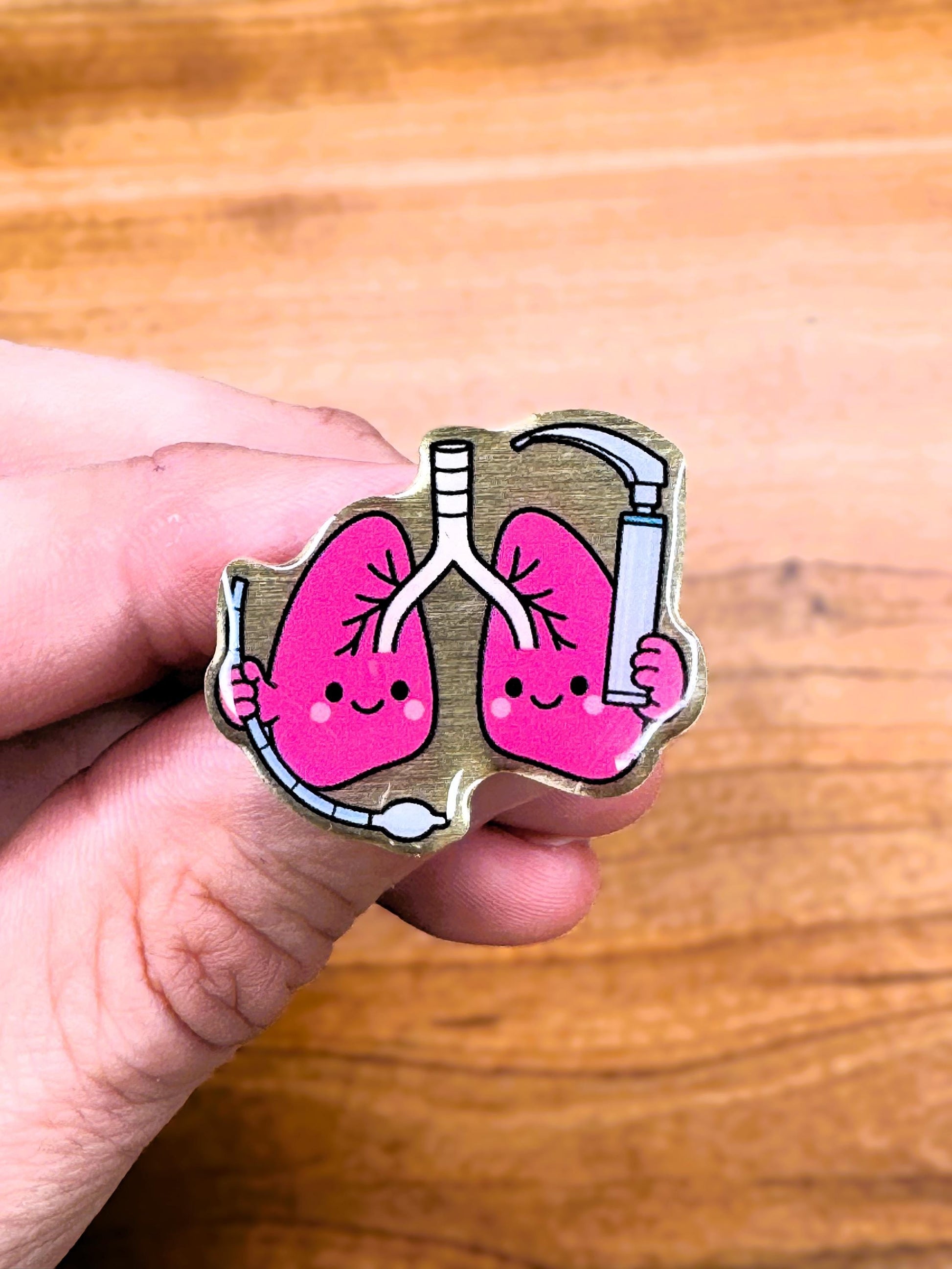 Lung Laryngoscope Enamel Pin color option 1