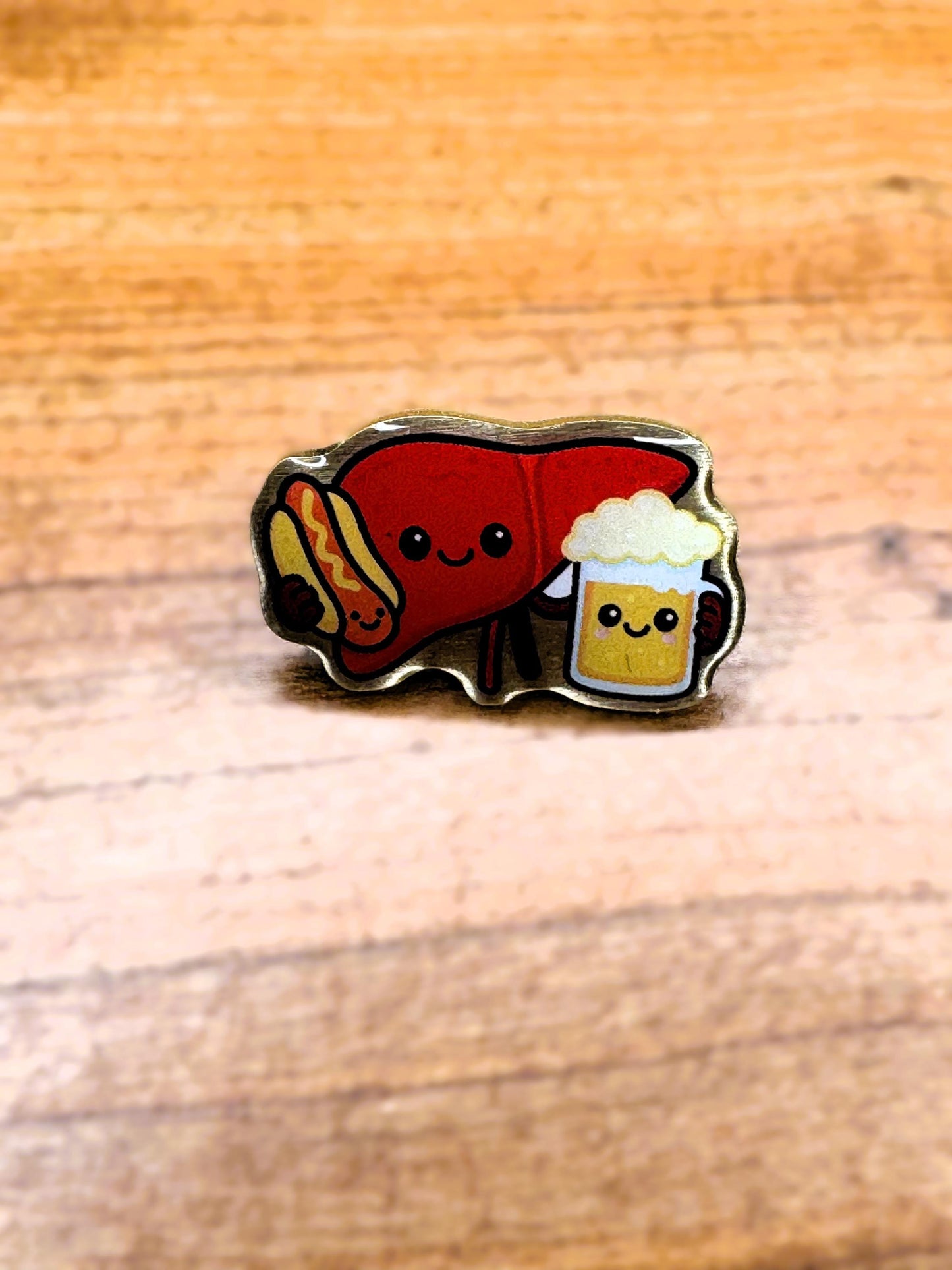 Liver Hepatic Enamel Pin color option 3